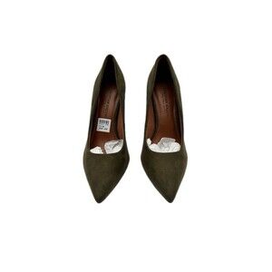 CHRISTIAN SIRIANO for Payless High Heel Shoes Pumps Size 8 Army Green Faux Suede